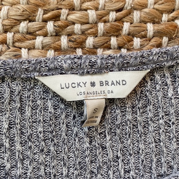 LUCKY Brand Grey Sweater with drawstring arms - Picture 6 of 6